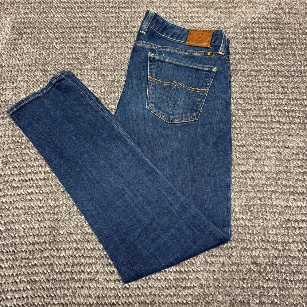 Lucky Brand Womens Lola Skinny Ankle‎ Jeans Size 10 / 30 Dark Wash Stretch Denim